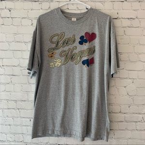 Vintage Las Vegas Nevada men’s short sleeve gambling graphic tee shirt | size L